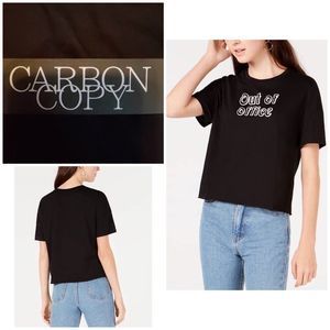 Carbon Copy Out Of Office Cozy T Shirt Black